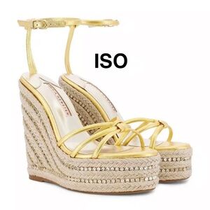 Gold Wedge Sandals